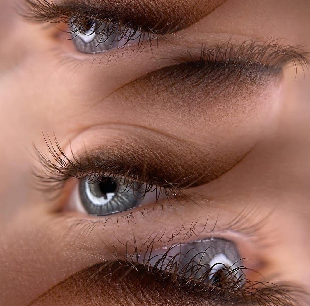 Lash extensions su occhi grigi